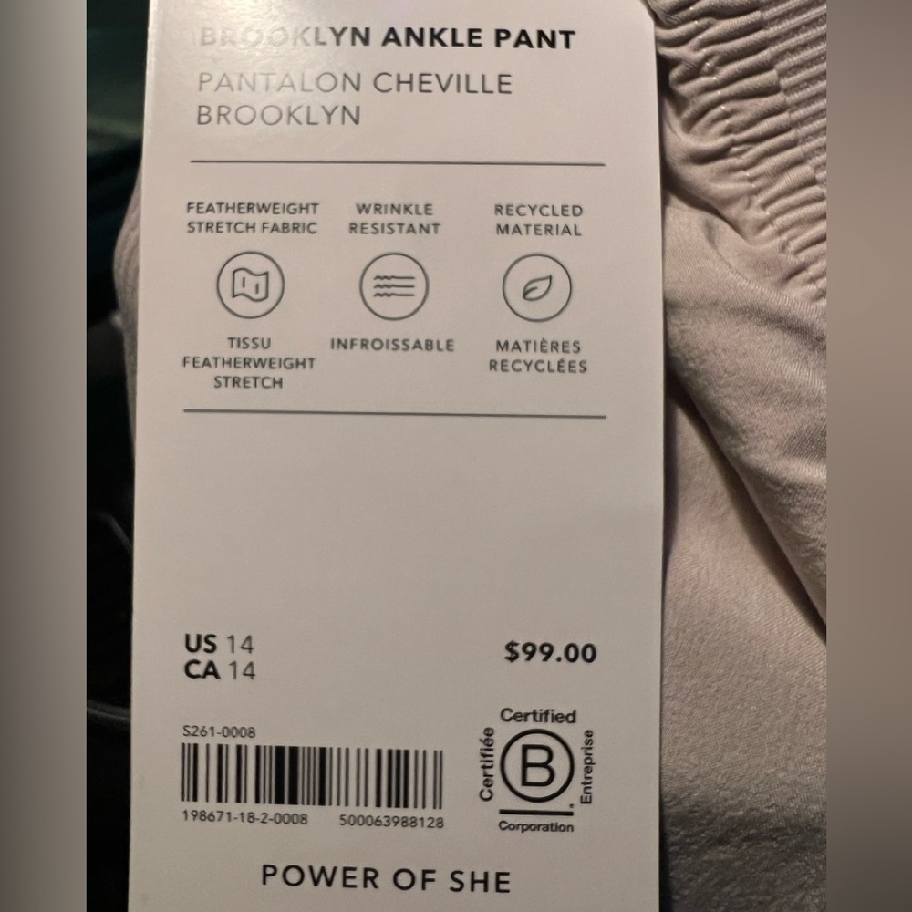 Athleta Brooklyn Mid Rise Ankle Pant Size 14 - Picture 6 of 6